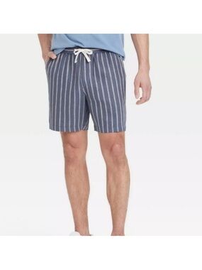 Goodfellow & Co Blue Vertical Stripe Swim Trunks